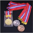 画像1: KMメダル-Y型 φ60mmメダル　ビニールケース入り　V形リボン付き：大会の記念に１個から販売、金メダル・銀メダル・銅メダル、優勝メダル (1)