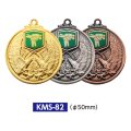 KMS82メダルのVマーク付き-B型 φ50mmメダル　プラケース入り　蝶リボン付 ：大会の記念に１個から販売、金メダル・銀メダル・銅メダル、選べるレリーフがついた優勝メダル