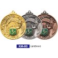 画像1: KM80メダルのVマーク付き-A型 φ60mmメダル　A型ケース入り　蝶リボン付 ：大会の記念に１個から販売、金メダル・銀メダル・銅メダル、選べるレリーフがついた優勝メダル (1)