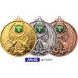 画像1: AM82メダルのVマーク付き-A型 φ75mmメダル　A型ケース入り　蝶リボン付 ：大会の記念に１個から販売、金メダル・銀メダル・銅メダル、選べるレリーフがついた優勝メダル (1)