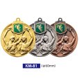 画像1: KM81メダルのVマーク付き-Y型 φ60mmメダル　ビニールケース入り　V形リボン付 ：大会の記念に１個から販売、金メダル・銀メダル・銅メダル、選べるレリーフがついた優勝メダル (1)