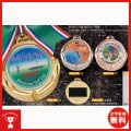 SHM140：付属プラケース入り　特注プリントエポマークポッティング加工付き　φ80オリジナルメダル：全ジャンル大会に対応オリジナルメダル、優勝メダル