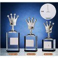 BW-2041　クリスタルブロンズ 　高級感あるガラス製　クリスタルトロフィー