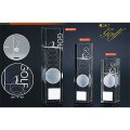 BW-2207 ゴルフ用クリスタル ゴルフコンペの記念品、景品には、ガラス製の高級なゴルフ用のクリスタルトロフィー