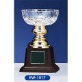 EW-1017　クリスタルカップ　 社内表彰・企業表彰・永年勤続表彰・大会用に。高級感あるガラス製トロフィー・クリスタルトロフィー