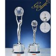 画像1: BW-2171 ゴルフ用クリスタル ゴルフコンペの記念品、景品には、ガラス製の高級なゴルフ用のクリスタルトロフィー (1)