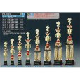 画像1: TO-3155 文字彫刻無料、ピクトグラムをモチーフにした SZ人形はボリューム満点！！ 4本柱トロフィー (1)