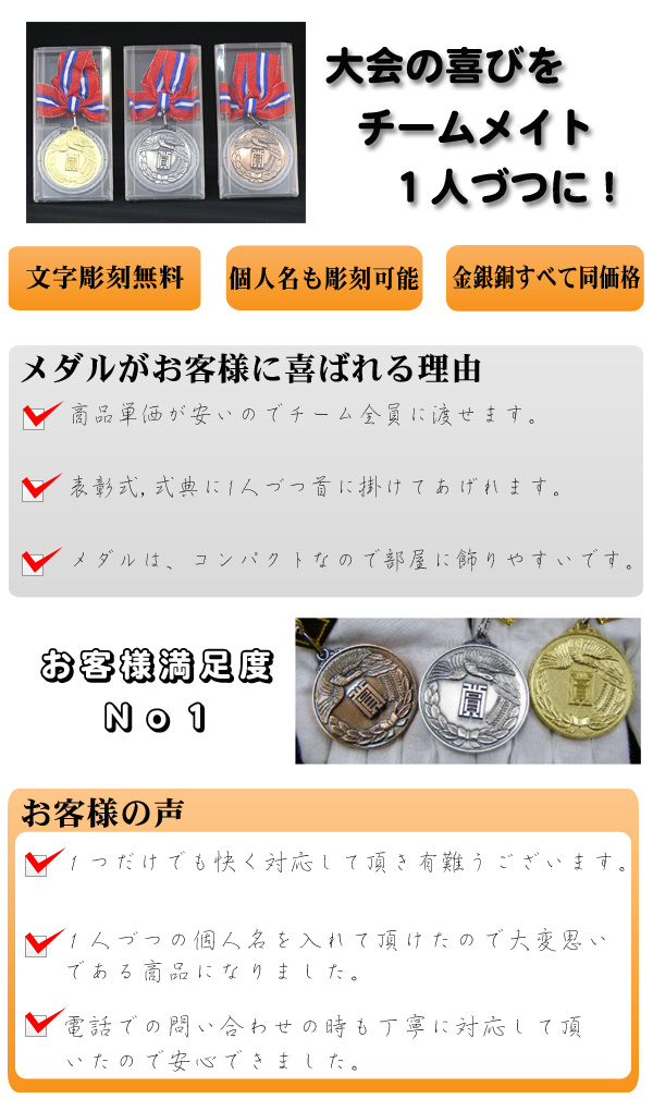 メダルが喜ばれる理由