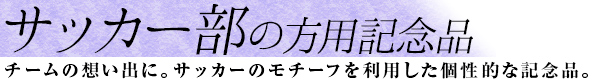 サッカーの方用記念品　チームの想い出に。サッカーのモチーフを利用した個性的な記念品。