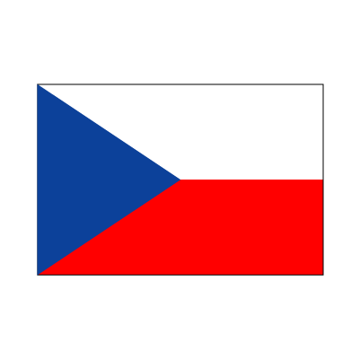 画像1: 卓上旗　チェコ