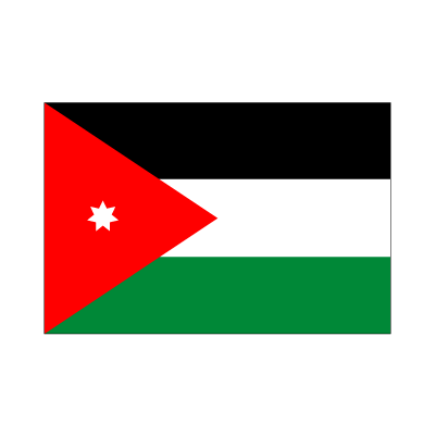 ヨルダン国旗 翌日発送可 世界の国旗掲揚 壁掛け タペストリーに外国旗販売 赤井トロフィー