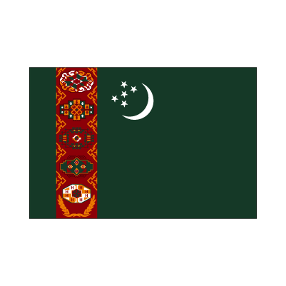 画像1: 卓上旗　トルクメニスタン