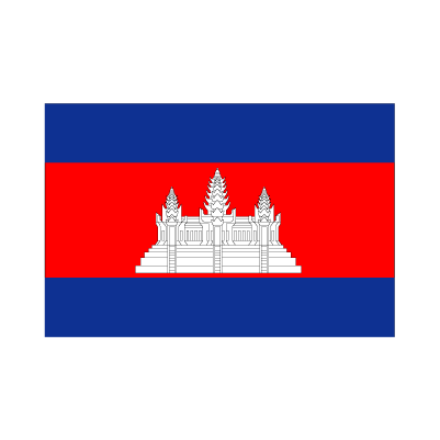 画像1: 卓上旗　カンボジア