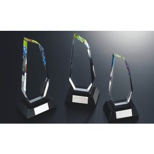 画像: B508 クリスタルブロンズ 社内表彰・企業表彰・周年記念・コンテスト用に高級感あるガラス製トロフィー・クリスタルトロフィー