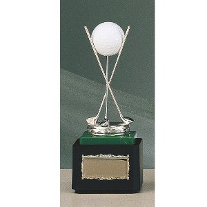 画像: B-4062:ゴルフコンペの記念品、景品には、重量感があるゴルフ用の記念ブロンズトロフィー