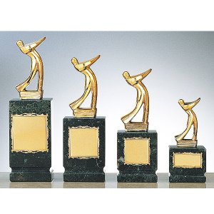 画像: B-4046:ゴルフコンペの記念品、景品には、重量感があるゴルフ用の記念ブロンズトロフィー