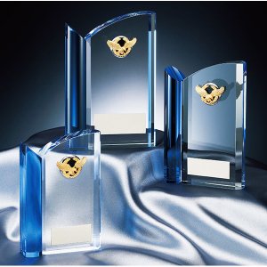 画像: CM-337 クリスタル楯 社内表彰・企業表彰・周年記念・コンテスト用に高級感あるガラス製記念品・クリスタル楯