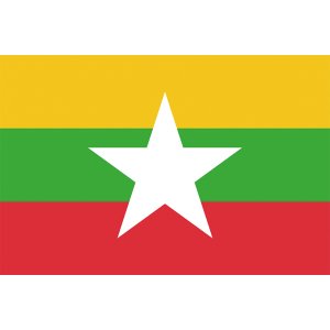 画像: ミャンマー国旗：翌日発送可、世界の国旗掲揚、壁掛け、タペストリーに外国旗販売
