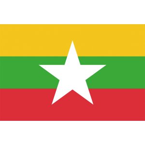 画像: ミャンマー国旗:翌日発送可、世界の国旗掲揚、壁掛け、タペストリーに外国旗販売