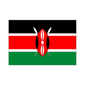 画像: ケニア国旗:翌日発送可、世界の国旗掲揚、壁掛け、タペストリーに外国旗販売