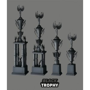 画像: HP1004　文字彫刻無料、野球、空手、サッカー、ゴルフなどの全ジャンルの大会を盛り上げる豪華な四本柱トロフィー