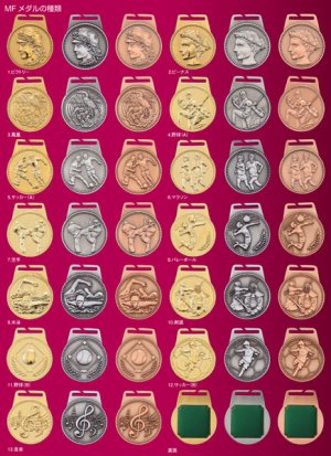 画像2: MFメダルDセット φ40mmメダル　首掛けリボン付/プラケース入り：大会の記念に１個から販売、金メダル・銀メダル・銅メダル、優勝メダル