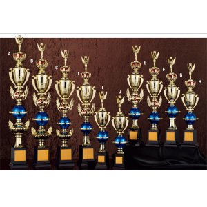 画像: A634：サッカー・空手・野球・バレーボール・バスケットボール・全ジャンルに安くて大きな１本柱トロフィー