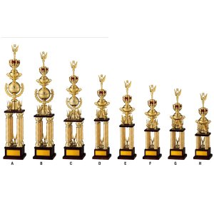 画像: A615 4本柱トロフィー ゴルフ・空手・野球・全ジャンルに使いやすい豪華トロフィー