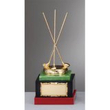 画像: B-4066：ホールインワンの記念ボールを飾れる　お祝い用の記念品、記念ブロンズトロフィー