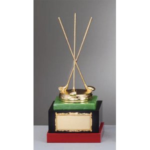 画像: B-4066:ホールインワンの記念ボールを飾れる お祝い用の記念品、記念ブロンズトロフィー