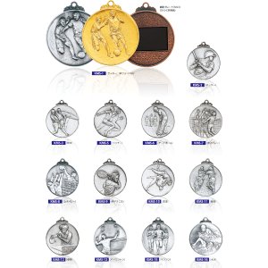 画像7: KMSメダル-C型 φ50mmメダル　プラケース入り　Ｖ形リボン付き：１個から販売、金メダル・銀メダル・銅メダル、優勝メダル