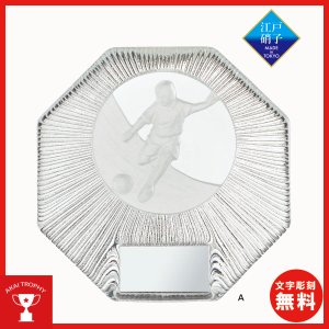 画像1: VSX5503：名入れ・文字彫刻無料・優秀選手賞・殊勲賞・ＭＶＰなどに、オススメのサッカー用の楯 表彰楯