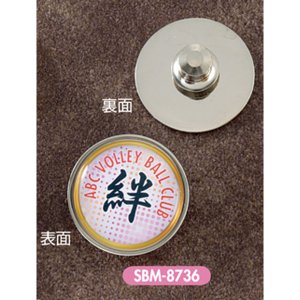 画像1: SBM8736 プリントエポマーク　透明樹脂盛り加工対応バッジ