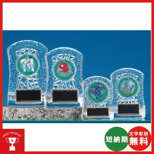 画像: KV-5411:各種大会に使用していただけるPVCレリーフ(60mmΦ)交換式クリスタル楯