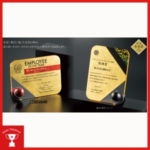 画像1: 表彰楯　金箔＋ファインカラーDP　VOS565：企業表彰・コンテスト・認定書・周年記念・表彰用品にハイセンスで、おしゃれな表彰楯