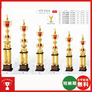 画像: VTX3524：サッカー・野球・バスケットボール・剣道・テニスなどに各種大会に使用していただけるレリーフ交換式トロフィー
