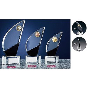 画像: B-6001　サッカー・野球・バスケットボール・テニスなどに各種大会に使用していただけるレリーフ交換式クリスタル楯