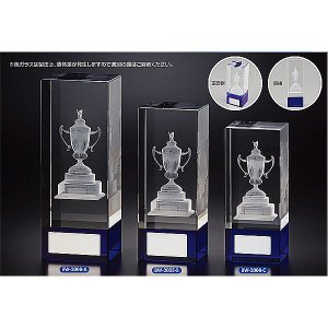 画像: BW-2008　クリスタルブロンズ 　高級感あるガラス製　クリスタルトロフィー
