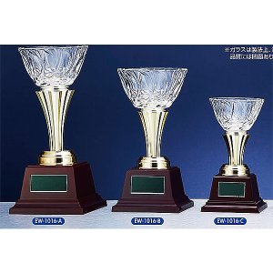 画像: EW-1016　クリスタルカップ　 社内表彰・企業表彰・永年勤続表彰・大会用に。高級感あるガラス製トロフィー・クリスタルトロフィー
