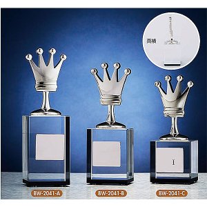 画像: BW-2041 クリスタルブロンズ 高級感あるガラス製 クリスタルトロフィー