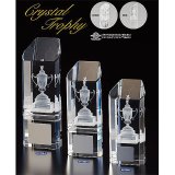 画像: BW-2006　クリスタルブロンズ 　高級感あるガラス製　クリスタルトロフィー