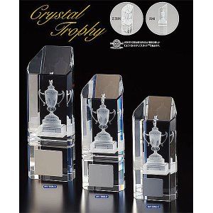 画像: BW-2006　クリスタルブロンズ 　高級感あるガラス製　クリスタルトロフィー