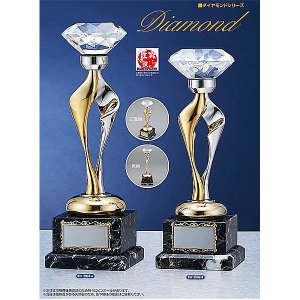 画像: BW-2003　クリスタルブロンズ 　高級感あるガラス製　クリスタルトロフィー