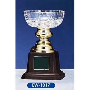 画像: EW-1017　クリスタルカップ　 社内表彰・企業表彰・永年勤続表彰・大会用に。高級感あるガラス製トロフィー・クリスタルトロフィー