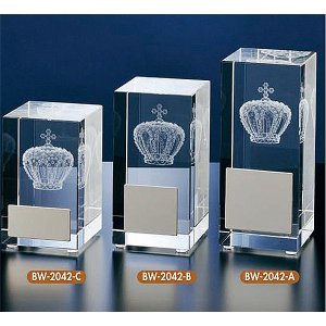 画像: BW-2042 クリスタルブロンズ 高級感あるガラス製 クリスタルトロフィー