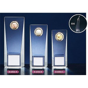 画像: B-6006　サッカー・野球・バスケットボール・テニスなどに各種大会に使用していただけるレリーフ交換式クリスタル楯