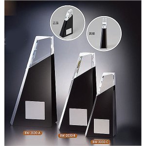 画像: BW-2030　クリスタルブロンズ 　高級感あるガラス製　クリスタルトロフィー