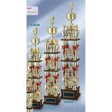 画像: TX-3149文字彫刻無料、ピクトグラムをモチーフにした SZ人形はボリューム満点！！ 4本柱トロフィー