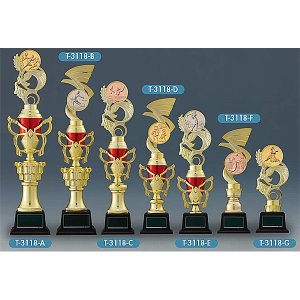 画像: T-3118 (女神)：サッカー・野球・バスケットボール・剣道・テニスなどに各種大会に使用していただけるレリーフ交換式トロフィー