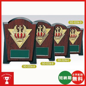 画像: SO5236：名入れ・文字彫刻無料・大量購入や、大会の参加賞や、低予算時に格安な表彰楯　優勝楯